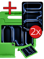 BTH BTH iPad Pro 2024 (13 inch) Kinderhoes Met 2x Screenprotector - Groen