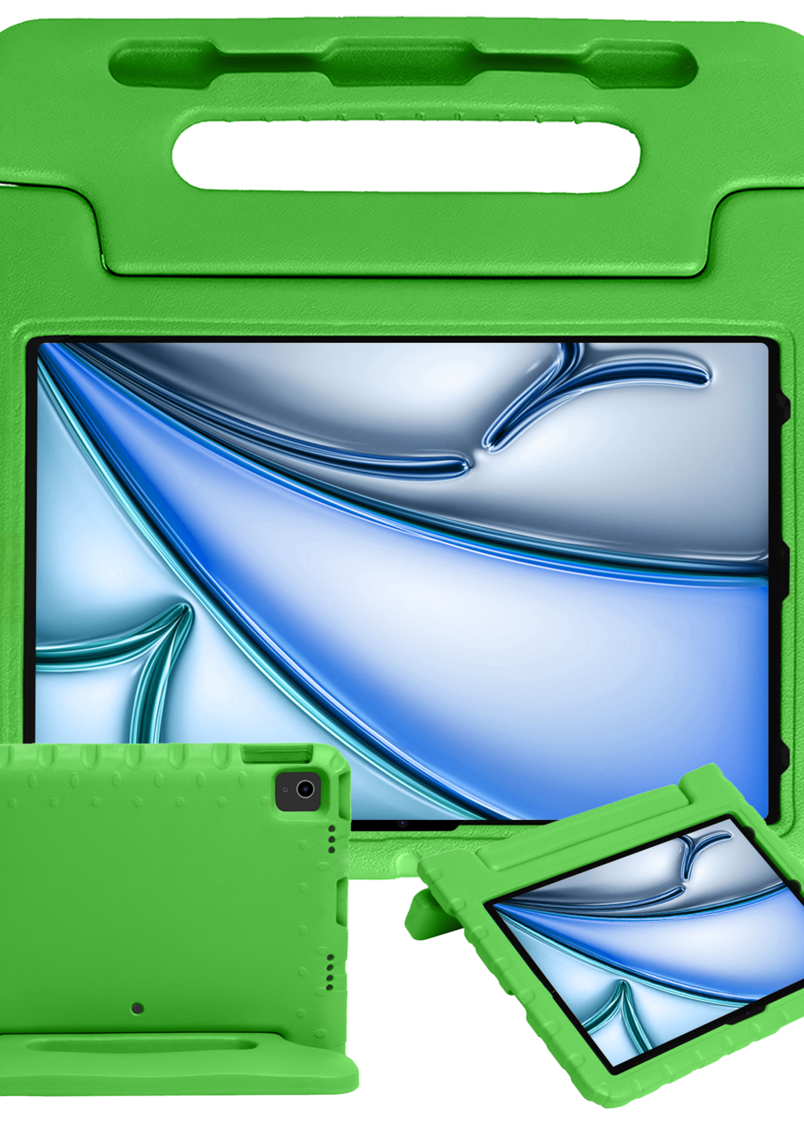 BTH iPad Air 2024 Hoes Kinder Hoesje Kids Case Cover Kids Proof - iPad Air 6 (13 inch) Kinder Hoes - Groen