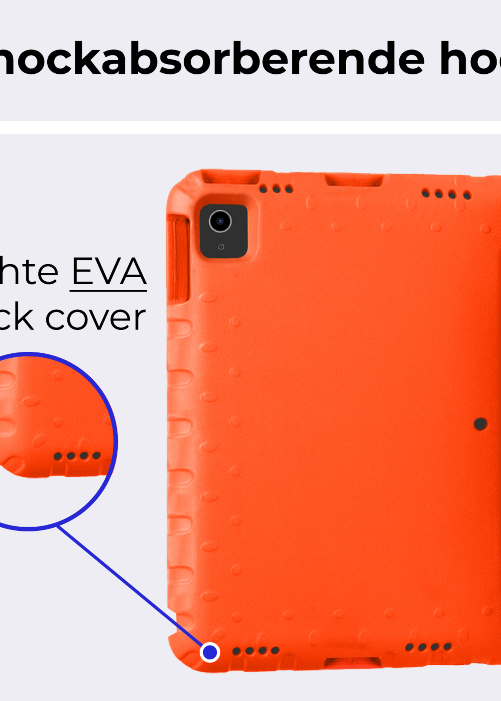 BTH iPad Air 2024 Hoes Kinder Hoesje Kids Case Cover Kids Proof - iPad Air 6 (13 inch) Kinder Hoes - Oranje