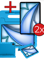 BTH BTH iPad Air 6 (13 inch) Kinderhoes Met 2x Screenprotector - Blauw