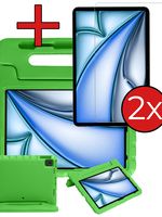 BTH BTH iPad Air 6 (13 inch) Kinderhoes Met 2x Screenprotector - Groen