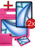 BTH BTH iPad Air 6 (13 inch) Kinderhoes Met 2x Screenprotector - Roze