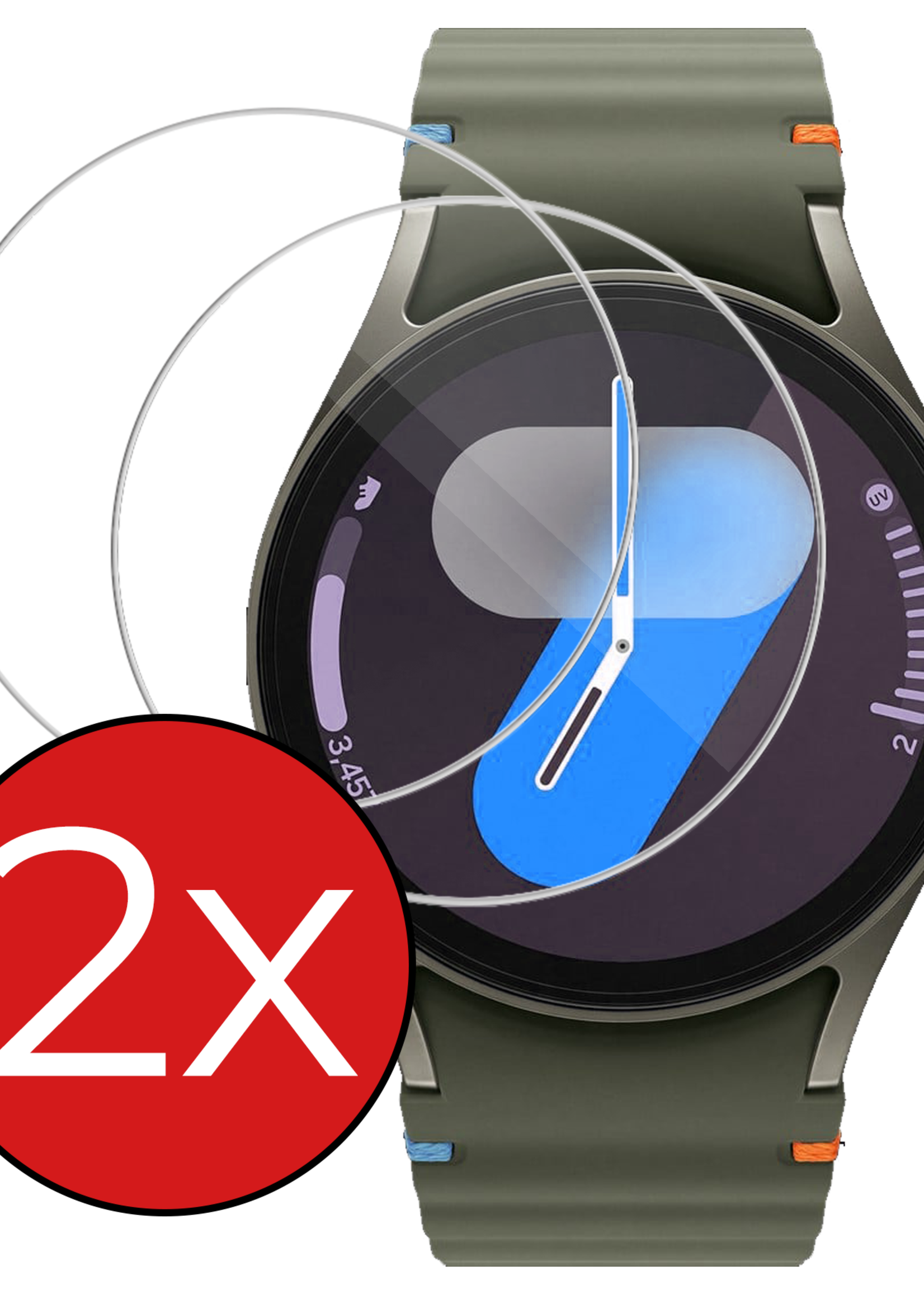 BTH Screenprotector Geschikt voor Samsung Watch 7 40 mm Screenprotector Glas Gehard Screen Cover - Screen Protector Geschikt voor Samsung Galaxy Watch 7 (40 mm) Screenprotector Tempered Glass - 2 PACK