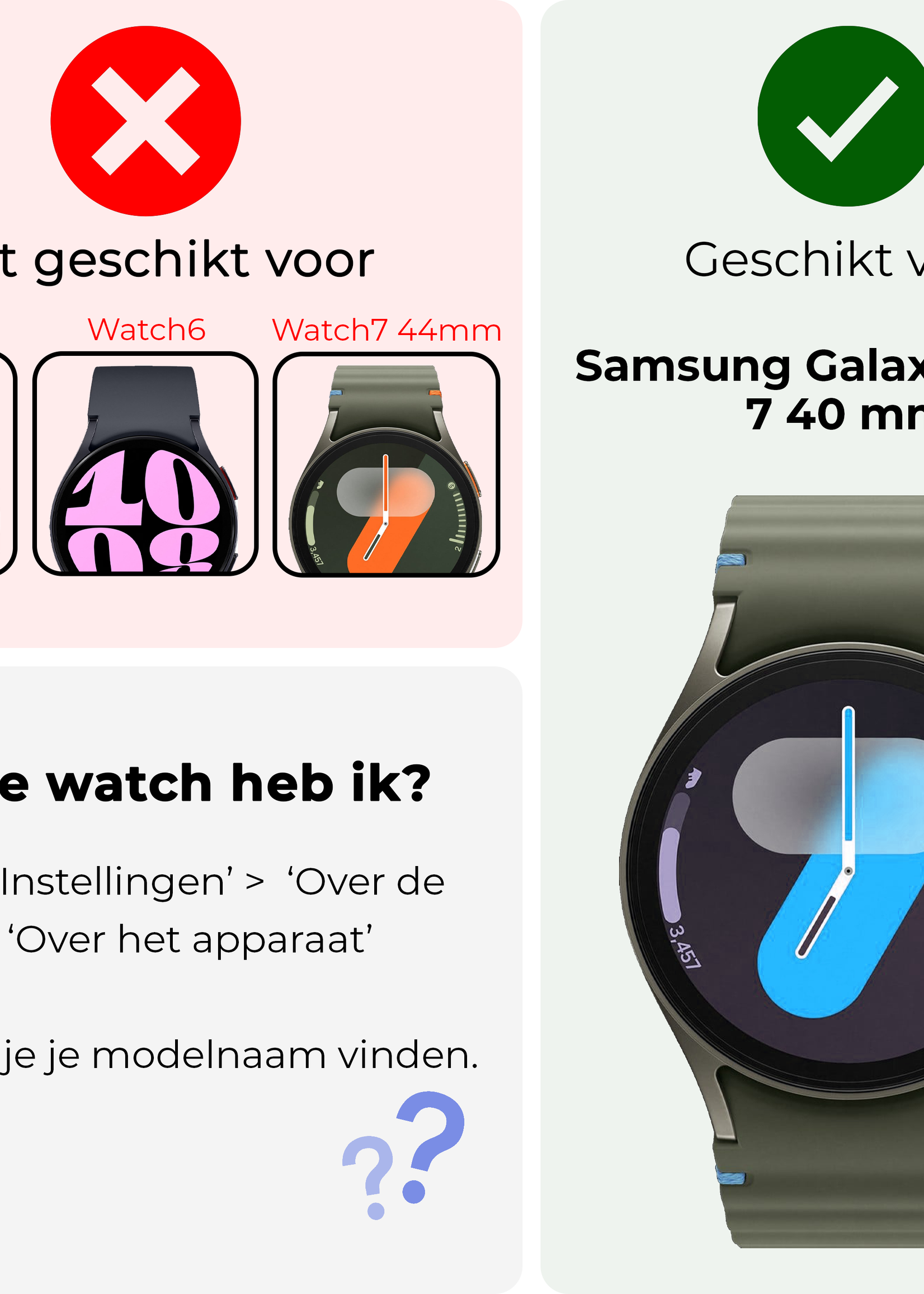 BTH Screenprotector Geschikt voor Samsung Watch 7 40 mm Screenprotector Glas Gehard Screen Cover - Screen Protector Geschikt voor Samsung Galaxy Watch 7 (40 mm) Screenprotector Tempered Glass - 2 PACK