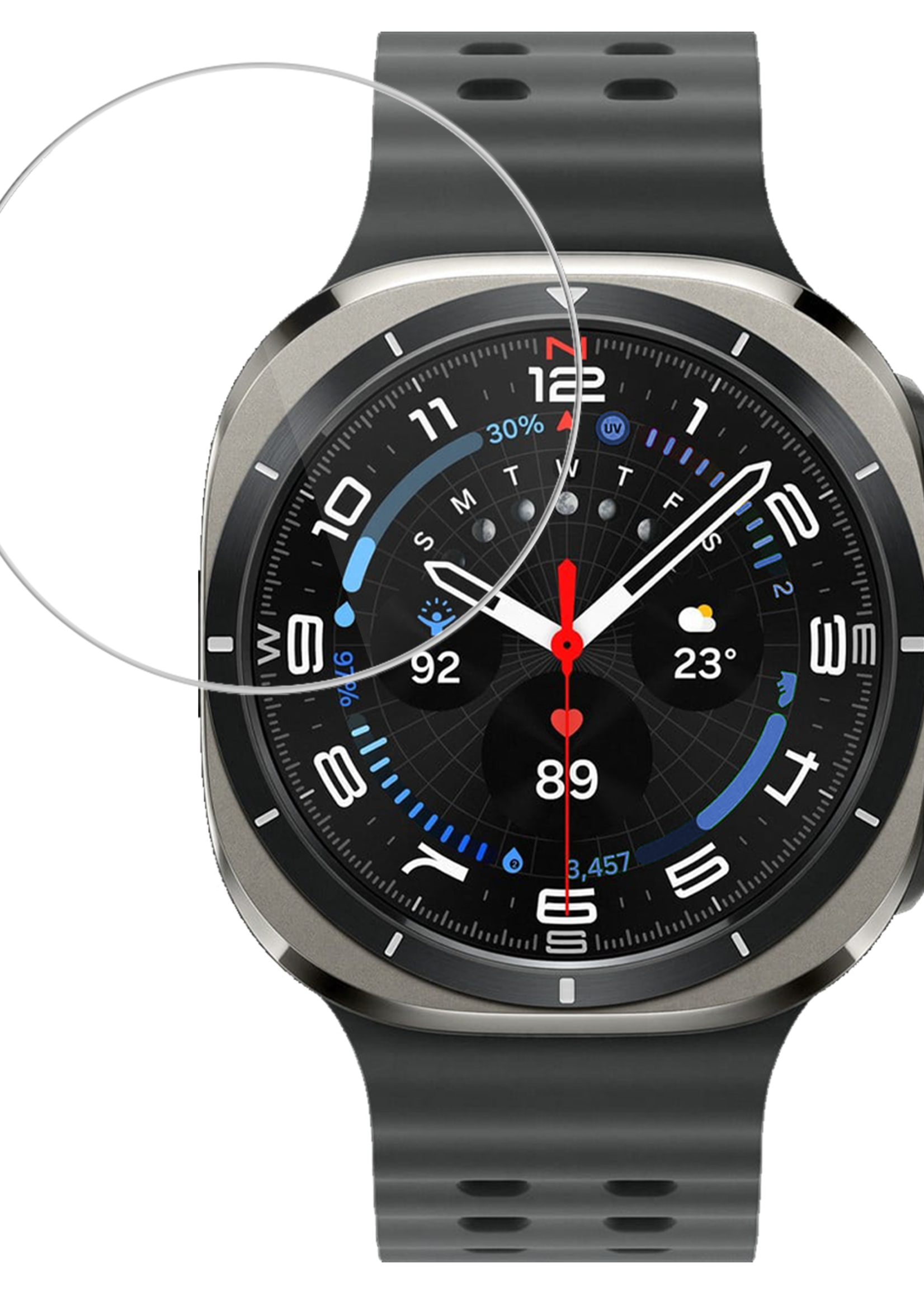 BTH Screenprotector Geschikt voor Samsung Watch 7 Ultra 47 mm Screenprotector Glas Gehard Screen Cover - Screen Protector Geschikt voor Samsung Galaxy Watch 7 Ultra (47 mm) Screenprotector Tempered Glass
