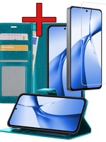 BTH BTH OnePlus Nord CE4 Hoesje Bookcase Met Screenprotector - Turquoise