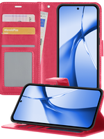 BTH BTH OnePlus Nord CE4 Hoesje Bookcase - Donkerroze