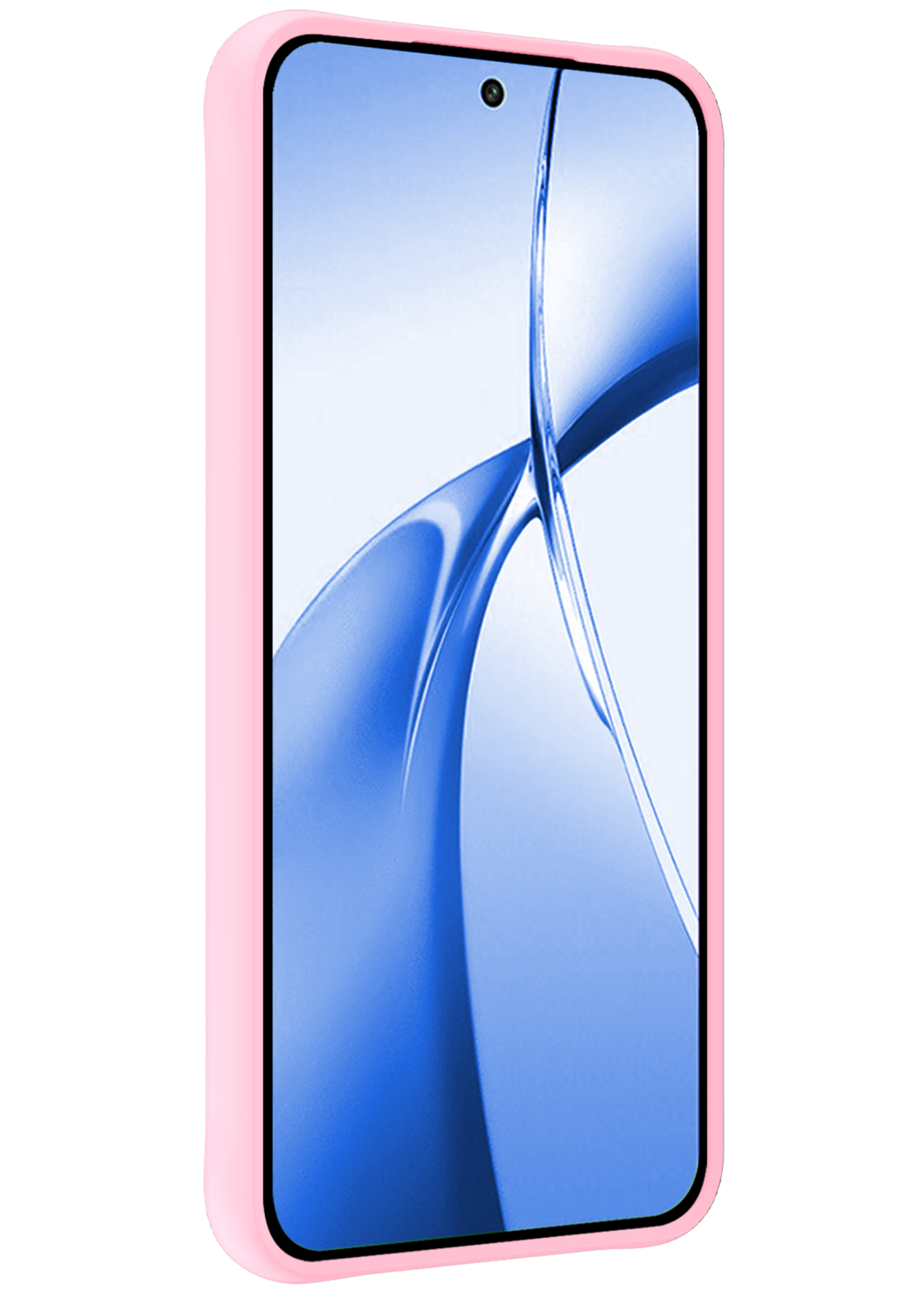 BTH Hoesje Geschikt voor OnePlus Nord CE4 Hoesje Siliconen Case Hoes Met 2x Screenprotector - Hoes Geschikt voor OnePlus Nord CE4 Hoes Cover Case - Lichtroze