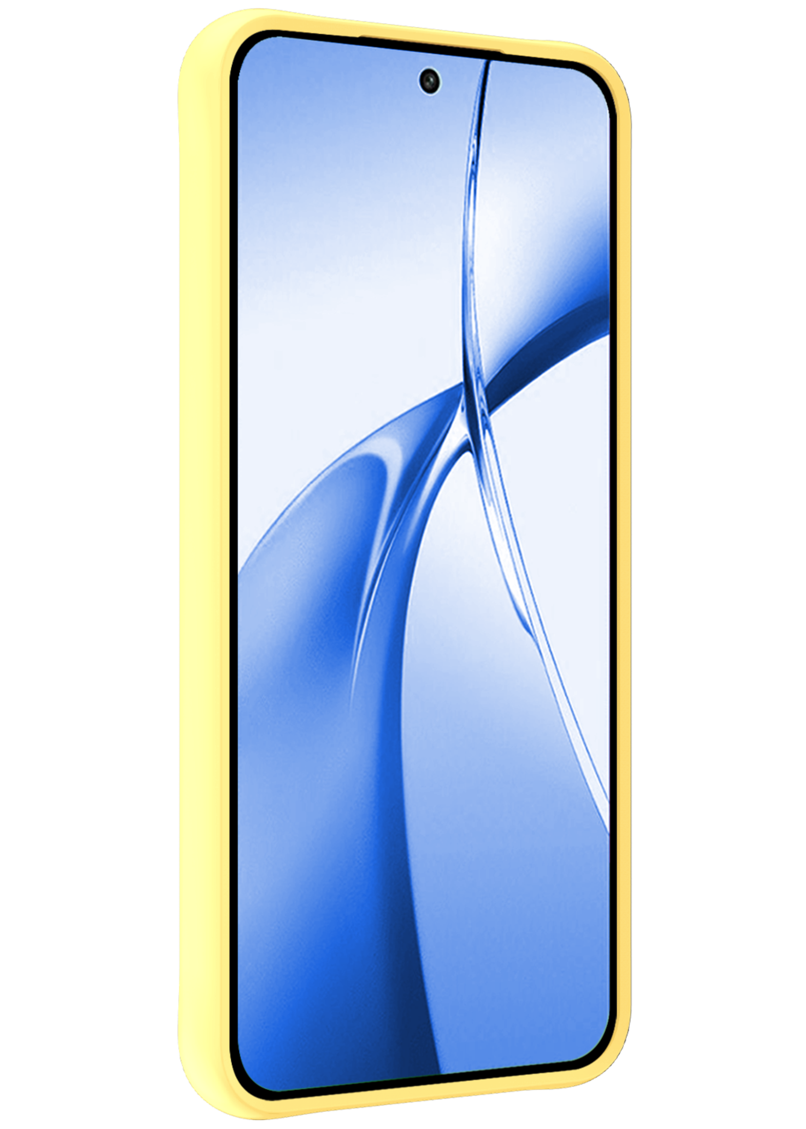 BTH Hoesje Geschikt voor OnePlus Nord CE4 Hoesje Siliconen Case Hoes Met Screenprotector - Hoes Geschikt voor OnePlus Nord CE4 Hoes Cover Case - Geel