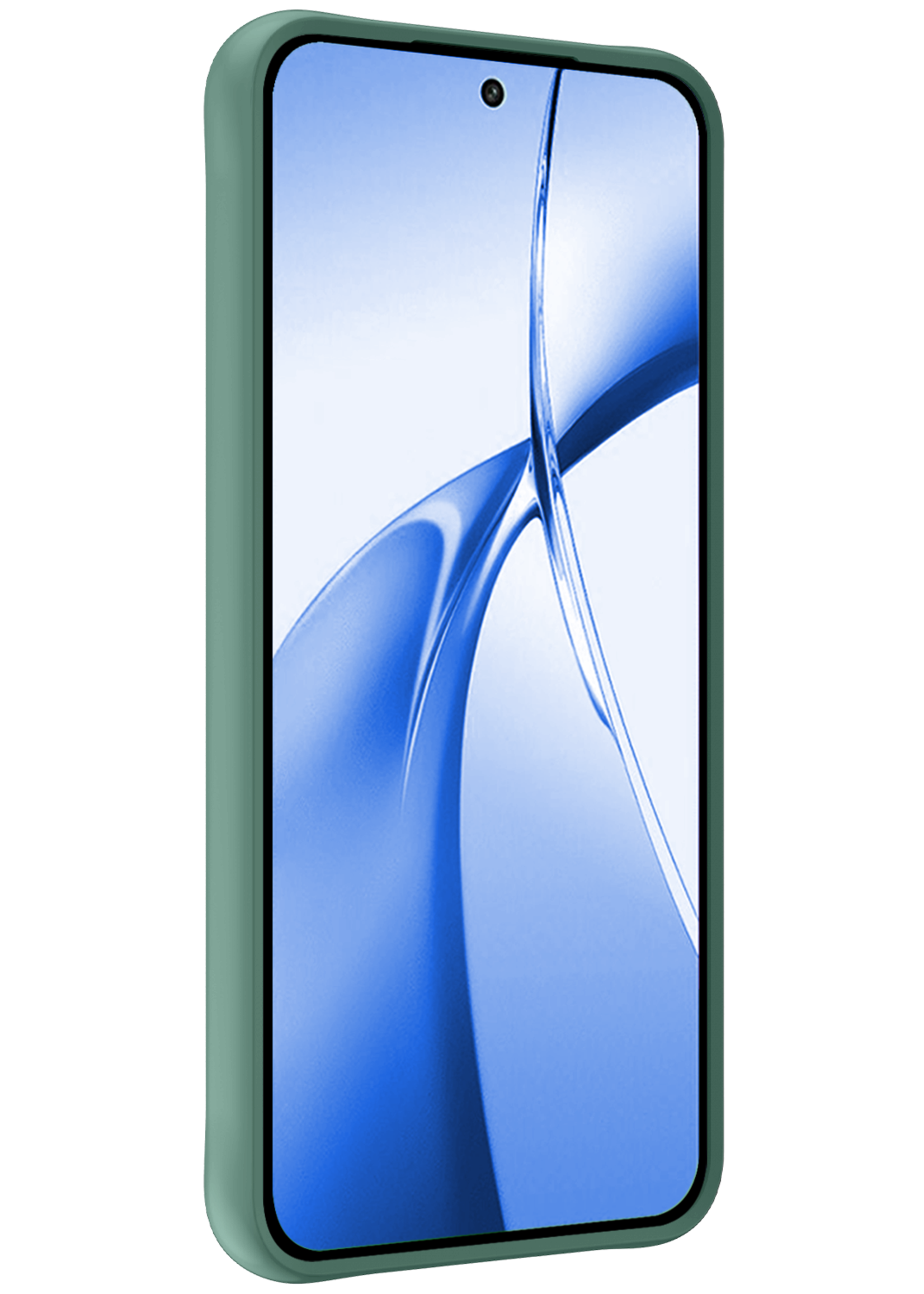 BTH Hoesje Geschikt voor OnePlus Nord CE4 Hoesje Siliconen Case Hoes Met Screenprotector - Hoes Geschikt voor OnePlus Nord CE4 Hoes Cover Case - Donkergroen