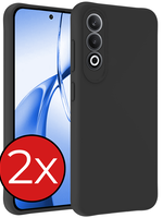 BTH BTH OnePlus Nord CE4 Hoesje Siliconen - Zwart - 2 PACK