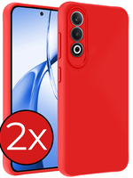 BTH BTH OnePlus Nord CE4 Hoesje Siliconen - Rood - 2 PACK