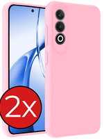 BTH BTH OnePlus Nord CE4 Hoesje Siliconen - Lichtroze - 2 PACK
