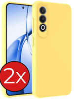 BTH BTH OnePlus Nord CE4 Hoesje Siliconen - Geel - 2 PACK