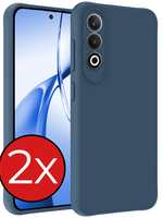 BTH BTH OnePlus Nord CE4 Hoesje Siliconen - Donkerblauw - 2 PACK