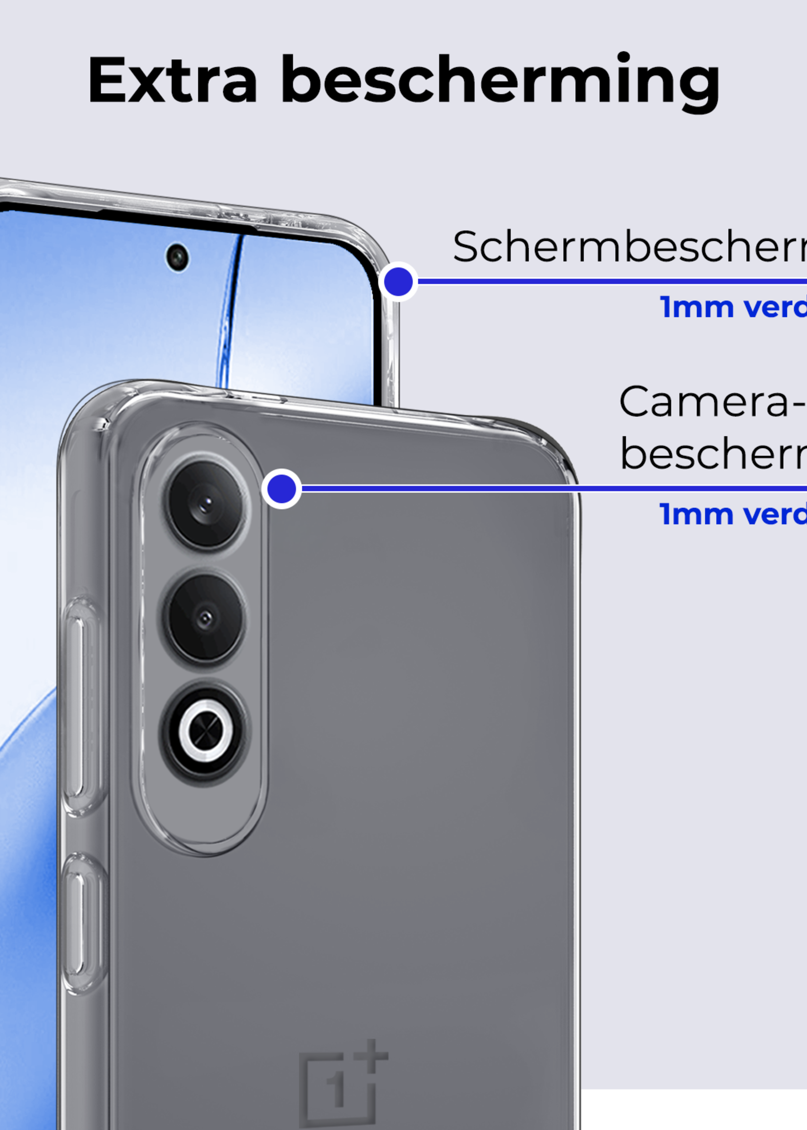 BTH Hoesje Geschikt voor OnePlus Nord CE4 Hoesje Siliconen Case Hoes - Hoes Geschikt voor OnePlus Nord CE4 Hoes Cover Case - Transparant