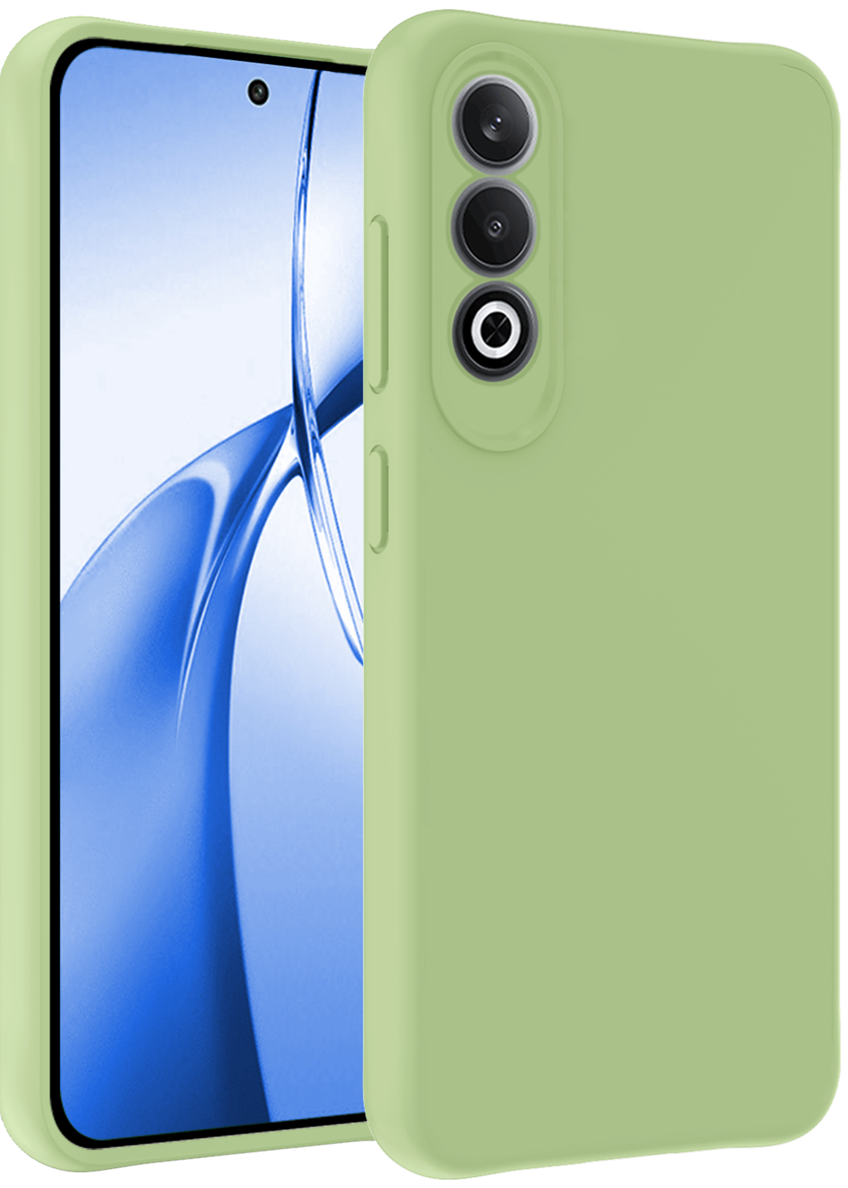 BTH Hoesje Geschikt voor OnePlus Nord CE4 Hoesje Siliconen Case Hoes - Hoes Geschikt voor OnePlus Nord CE4 Hoes Cover Case - Groen