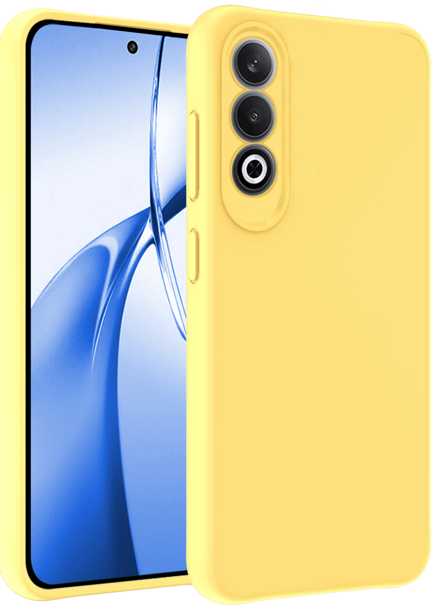 BTH Hoesje Geschikt voor OnePlus Nord CE4 Hoesje Siliconen Case Hoes - Hoes Geschikt voor OnePlus Nord CE4 Hoes Cover Case - Geel