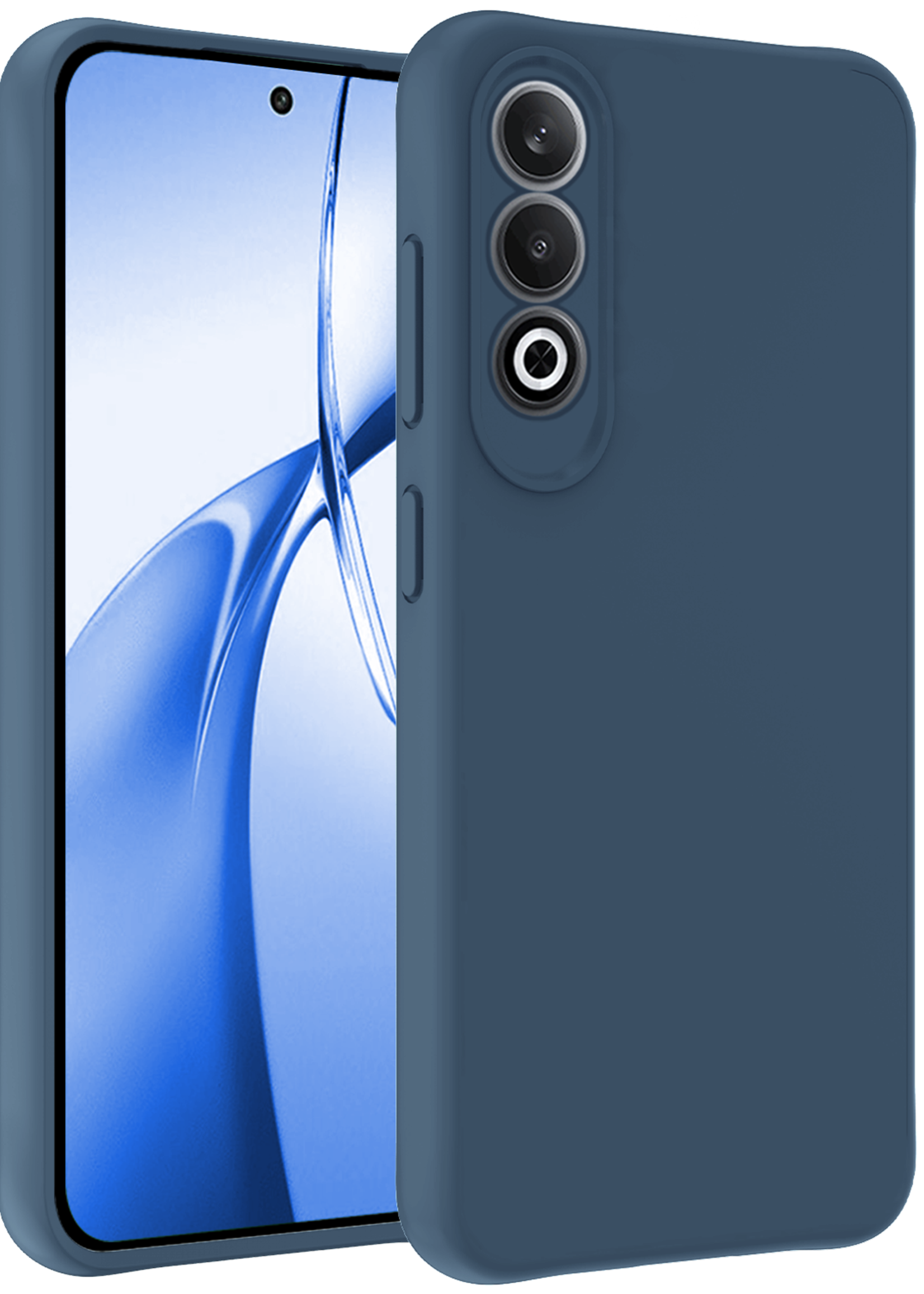BTH Hoesje Geschikt voor OnePlus Nord CE4 Hoesje Siliconen Case Hoes - Hoes Geschikt voor OnePlus Nord CE4 Hoes Cover Case - Donkerblauw