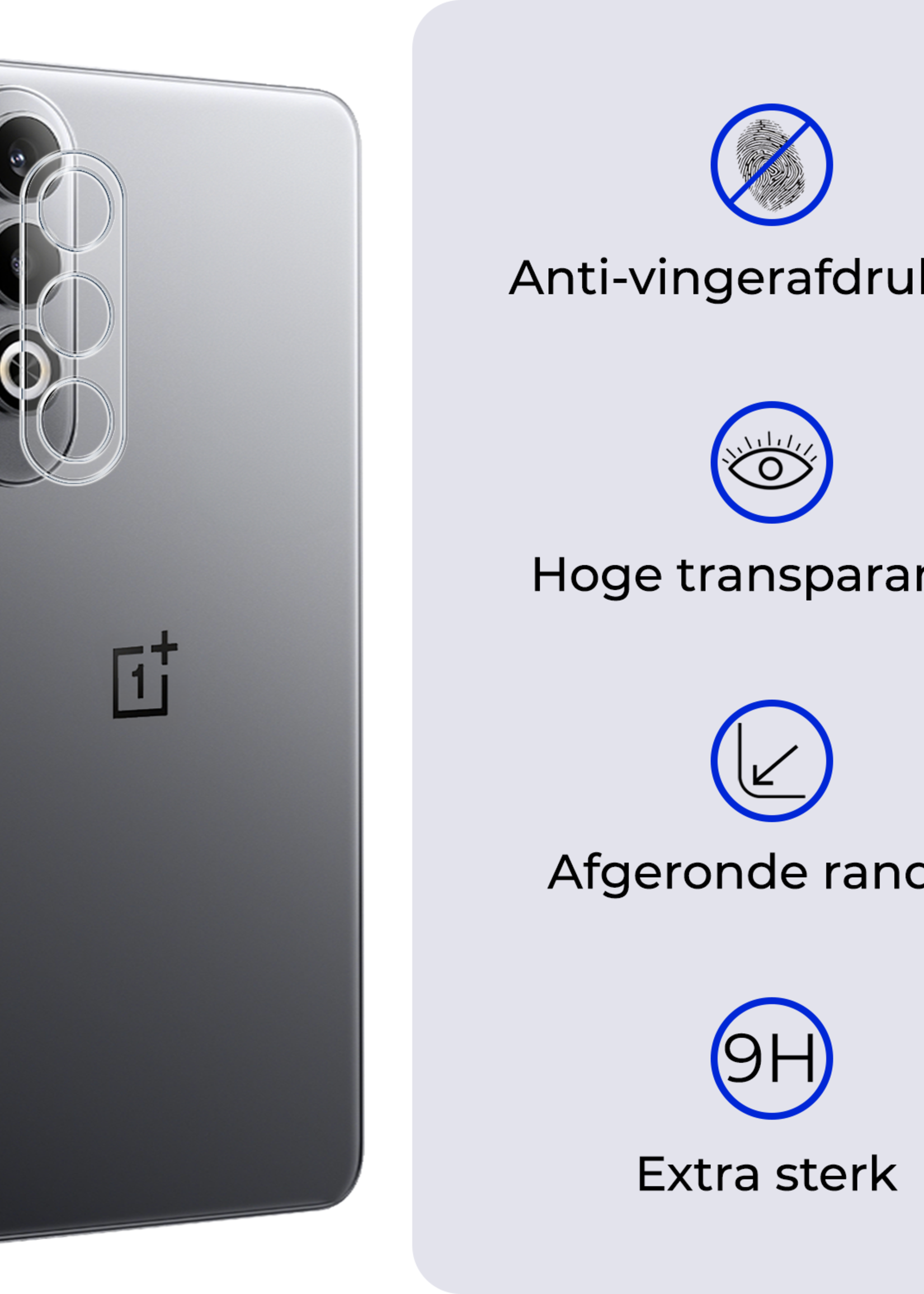BTH Screenprotector Geschikt voor OnePlus Nord CE4 Camera Lens Screenprotector Glas - Screenprotector Geschikt voor OnePlus Nord CE4 Screenprotector Camera Protector Gehard Glas - 3 PACK
