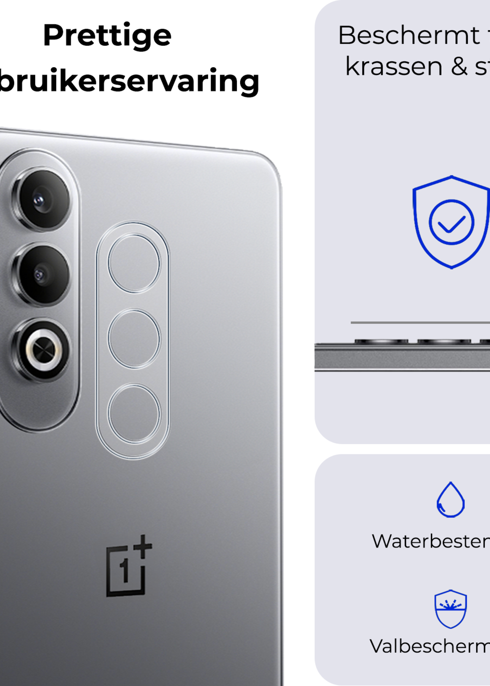 BTH Screenprotector Geschikt voor OnePlus Nord CE4 Camera Lens Screenprotector Glas - Screenprotector Geschikt voor OnePlus Nord CE4 Screenprotector Camera Protector Gehard Glas - 3 PACK