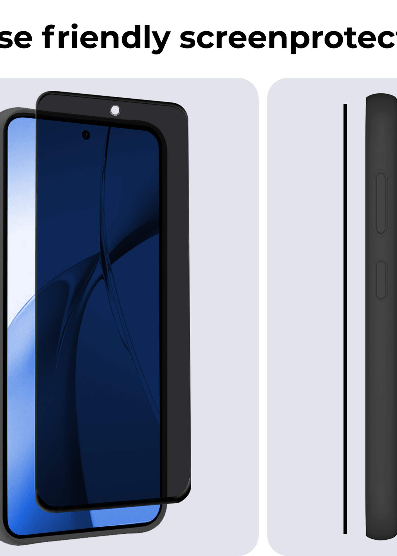 BTH Screenprotector Geschikt voor OnePlus Nord CE4 Screenprotector Privacy Glas Gehard Full Cover - Screenprotector Geschikt voor OnePlus Nord CE4 Screenprotector Privacy Tempered Glass - 3 PACK