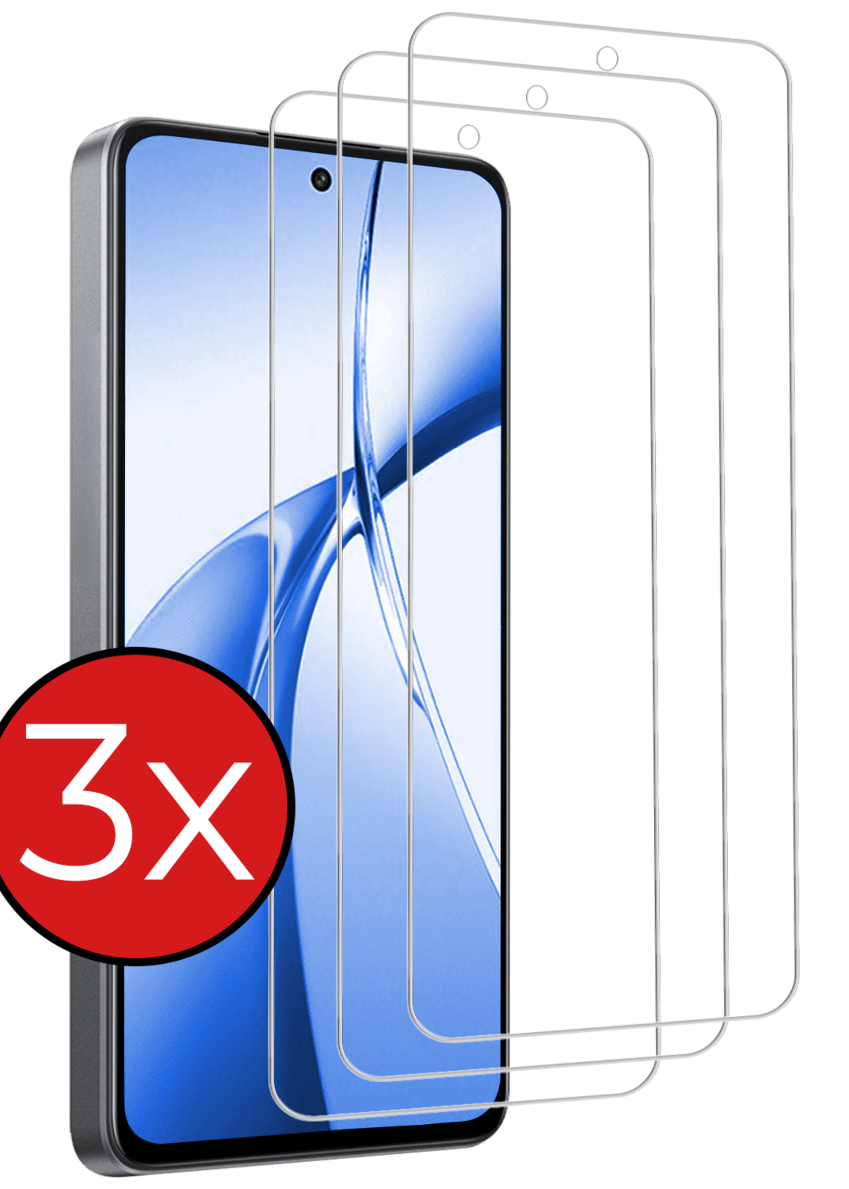 BTH Screenprotector Geschikt voor OnePlus Nord CE4 Screenprotector Glas Gehard Tempered Glass - Screenprotector Geschikt voor OnePlus Nord CE4 Screen Protector Screen Cover - 3 PACK