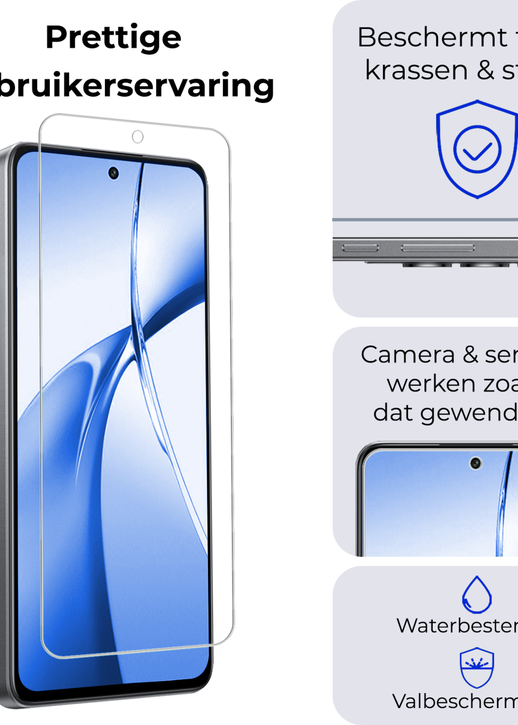 BTH Screenprotector Geschikt voor OnePlus Nord CE4 Screenprotector Glas Gehard Tempered Glass - Screenprotector Geschikt voor OnePlus Nord CE4 Screen Protector Screen Cover - 3 PACK
