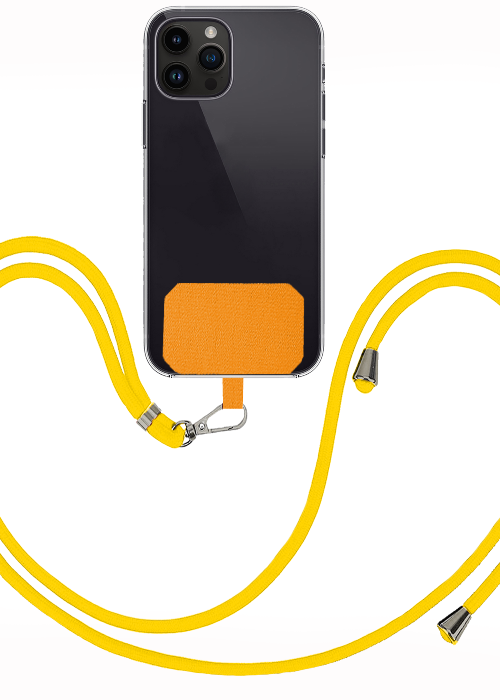 BTH Telefoonkoord Universeel Verstelbaar Telefoon Koord Telefoonkoorden Telefoonketting - 150 cm - Geel