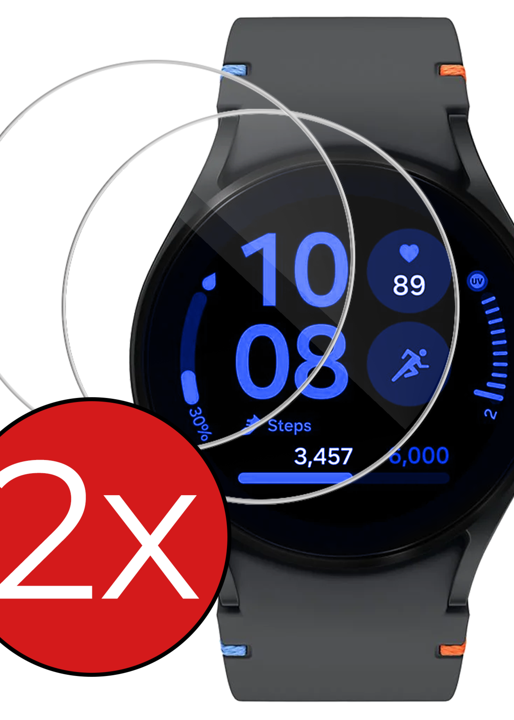 BTH Screenprotector Geschikt voor Samsung Watch FE 40 mm Screenprotector Glas Gehard Screen Cover - Screen Protector Geschikt voor Samsung Galaxy Watch FE (40 mm) Screenprotector Tempered Glass - 2 PACK