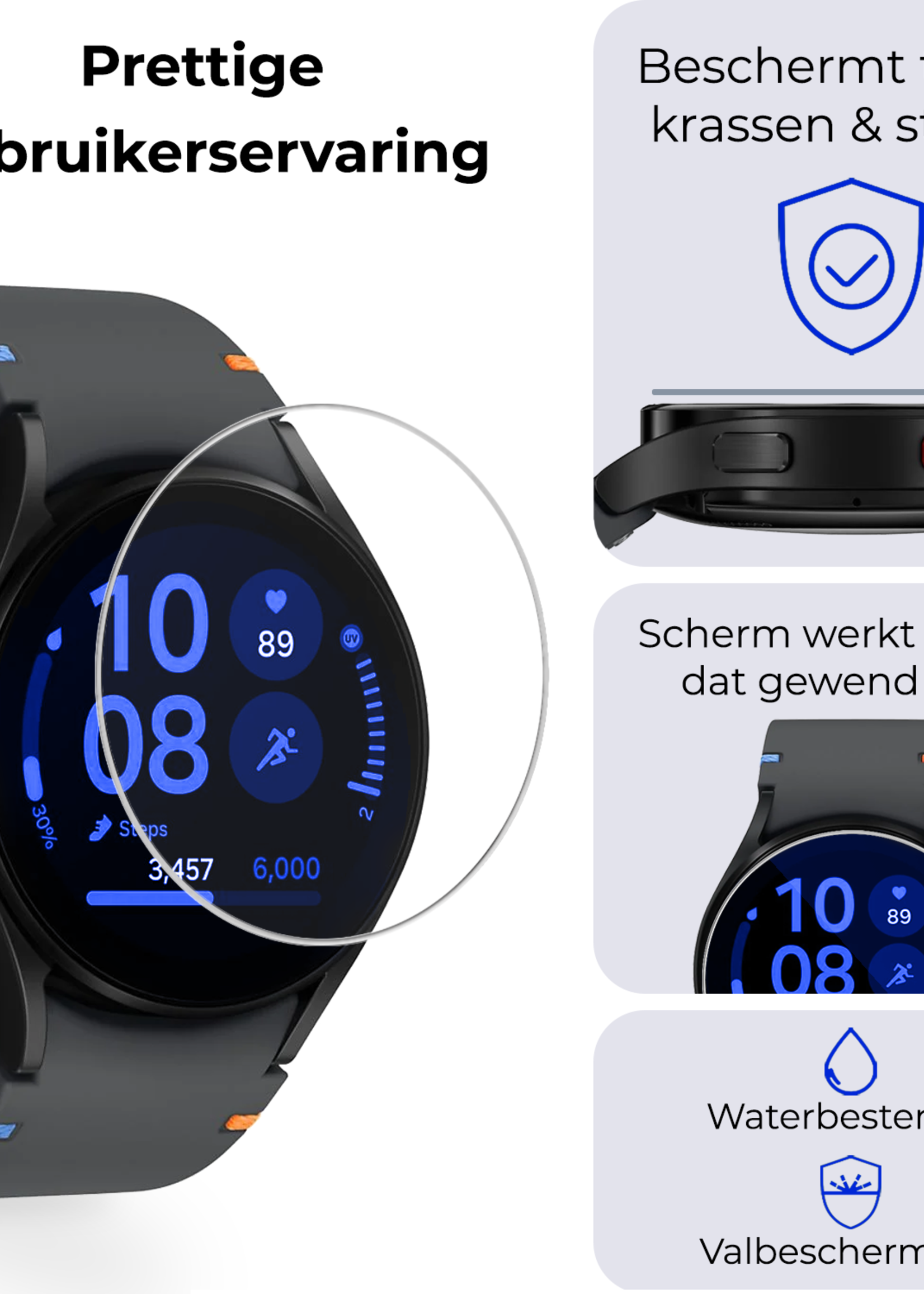 BTH Screenprotector Geschikt voor Samsung Watch FE 40 mm Screenprotector Glas Gehard Screen Cover - Screen Protector Geschikt voor Samsung Galaxy Watch FE (40 mm) Screenprotector Tempered Glass - 2 PACK