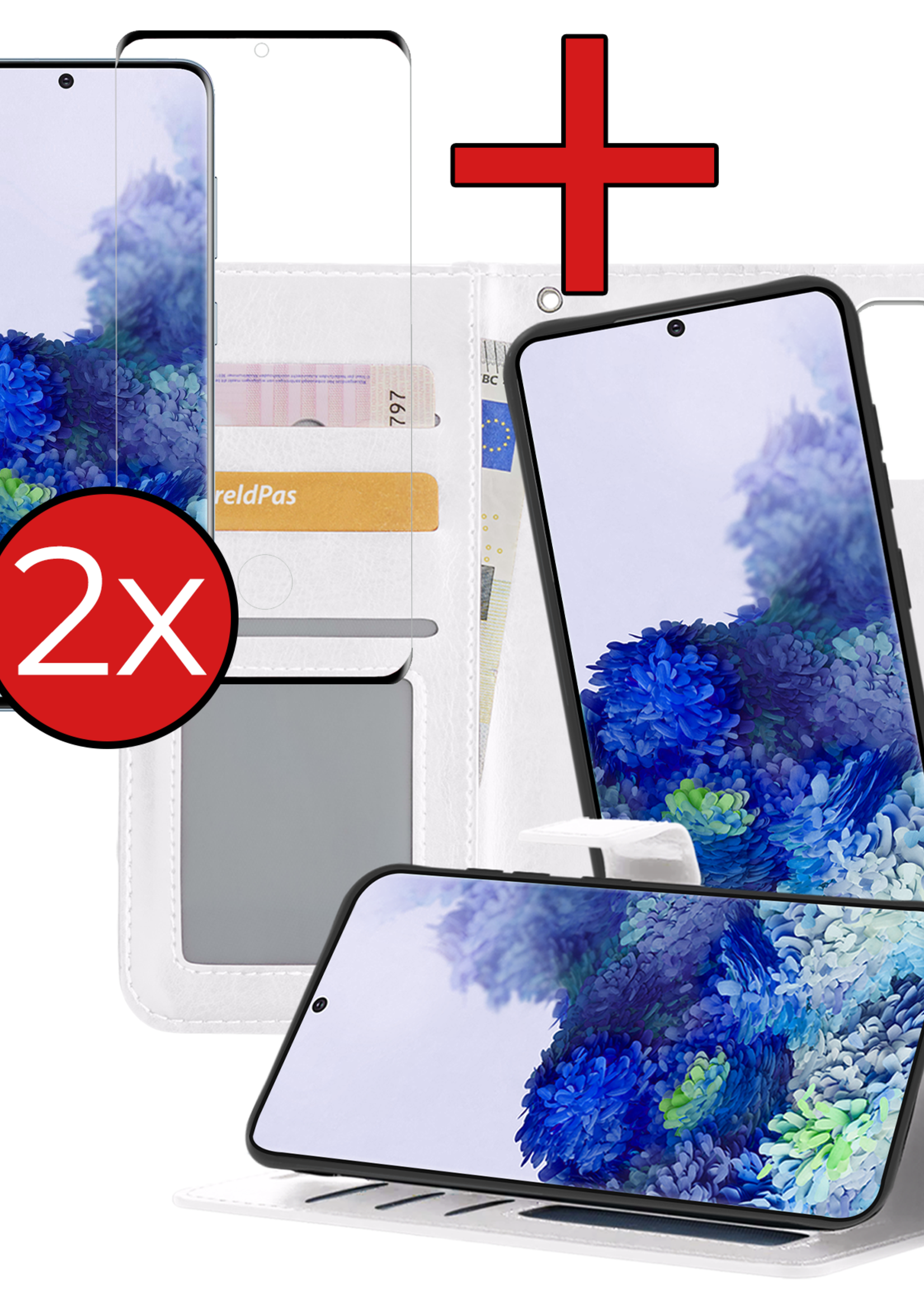 BTH Hoesje Geschikt voor <model> Hoesje Book Case Uitneembare 2-in-1 Hoes Met 2x Screenprotector - Hoes Geschikt voor <model2> Hoes Wallet Case Pashouder Hoesje - <color>
