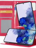 BTH BTH Samsung Galaxy S20 Ultra Hoesje Bookcase Uitneembaar - Donkerroze