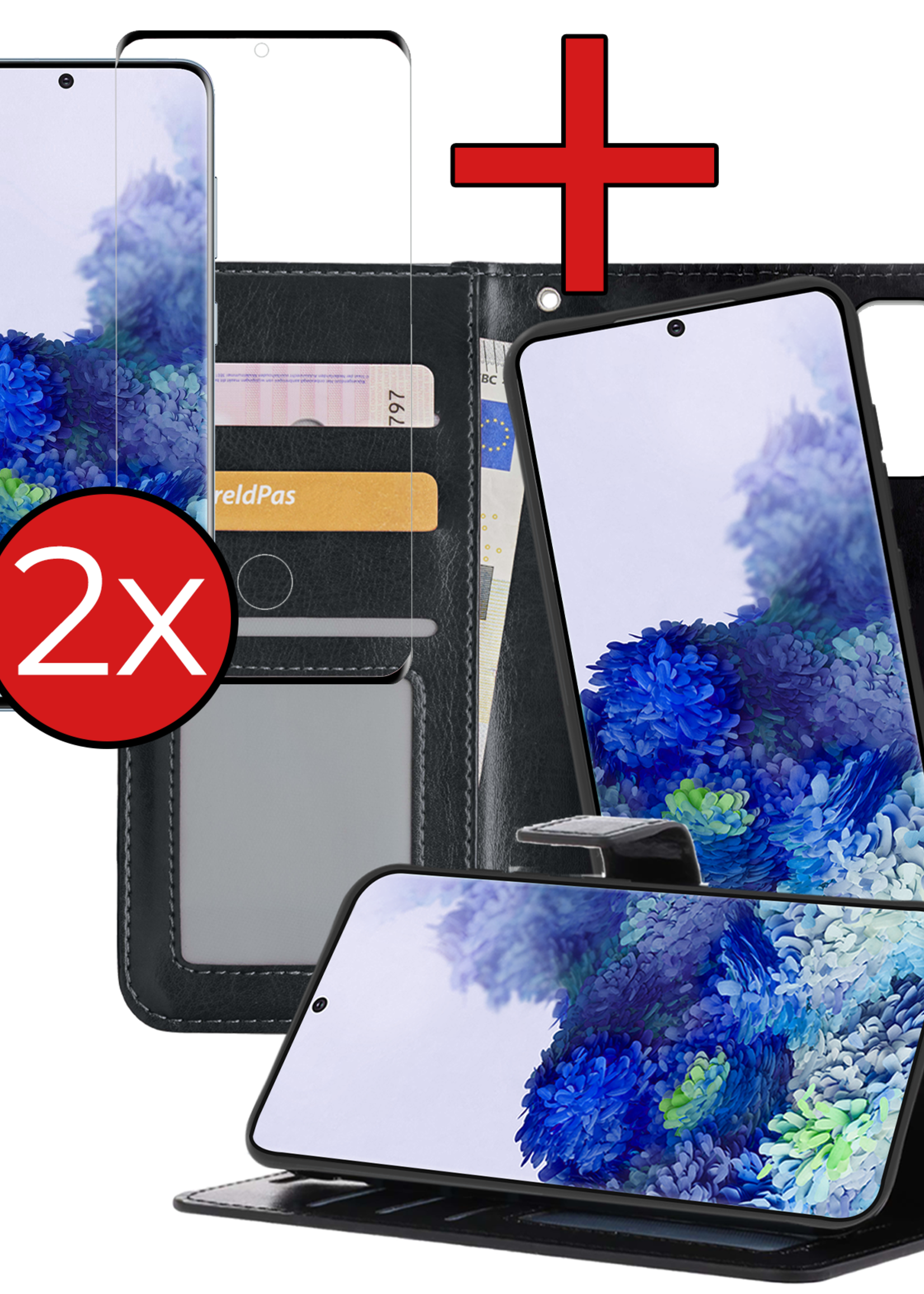 BTH Hoesje Geschikt voor <model> Hoesje Book Case Uitneembare 2-in-1 Hoes Met 2x Screenprotector - Hoes Geschikt voor <model2> Hoes Wallet Case Pashouder Hoesje - <color>