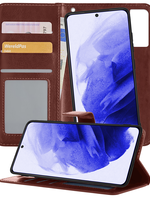 BTH BTH Samsung Galaxy S21 Hoesje Bookcase Uitneembaar - Bruin