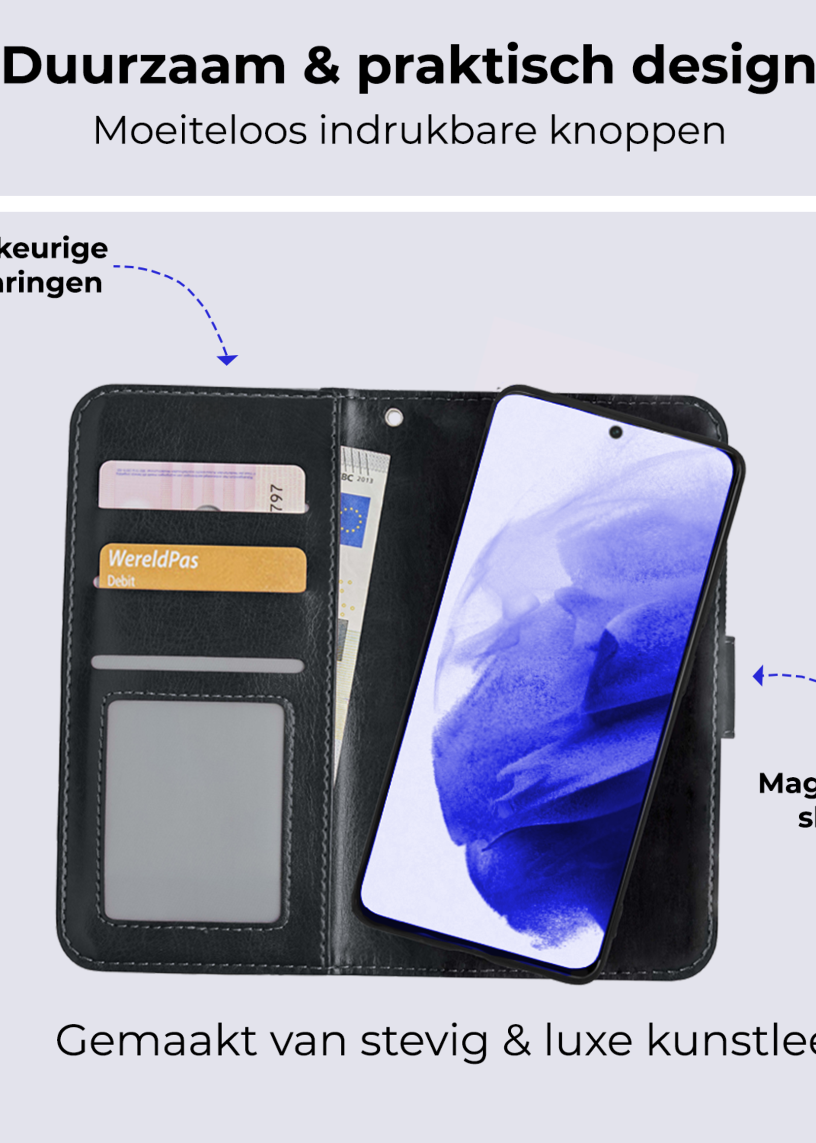 BTH Hoesje Geschikt voor <model> Hoesje Book Case Uitneembare 2-in-1 Hoes - Hoes Geschikt voor <model2> Hoes Wallet Case Pashouder Hoesje - <color>