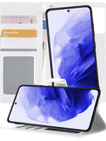 BTH BTH Samsung Galaxy S21 Plus Hoesje Bookcase Uitneembaar - Wit