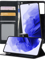 BTH BTH Samsung Galaxy S21 Plus Hoesje Bookcase Uitneembaar - Zwart