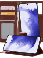 BTH BTH Samsung Galaxy S22 Hoesje Bookcase Uitneembaar - Bruin