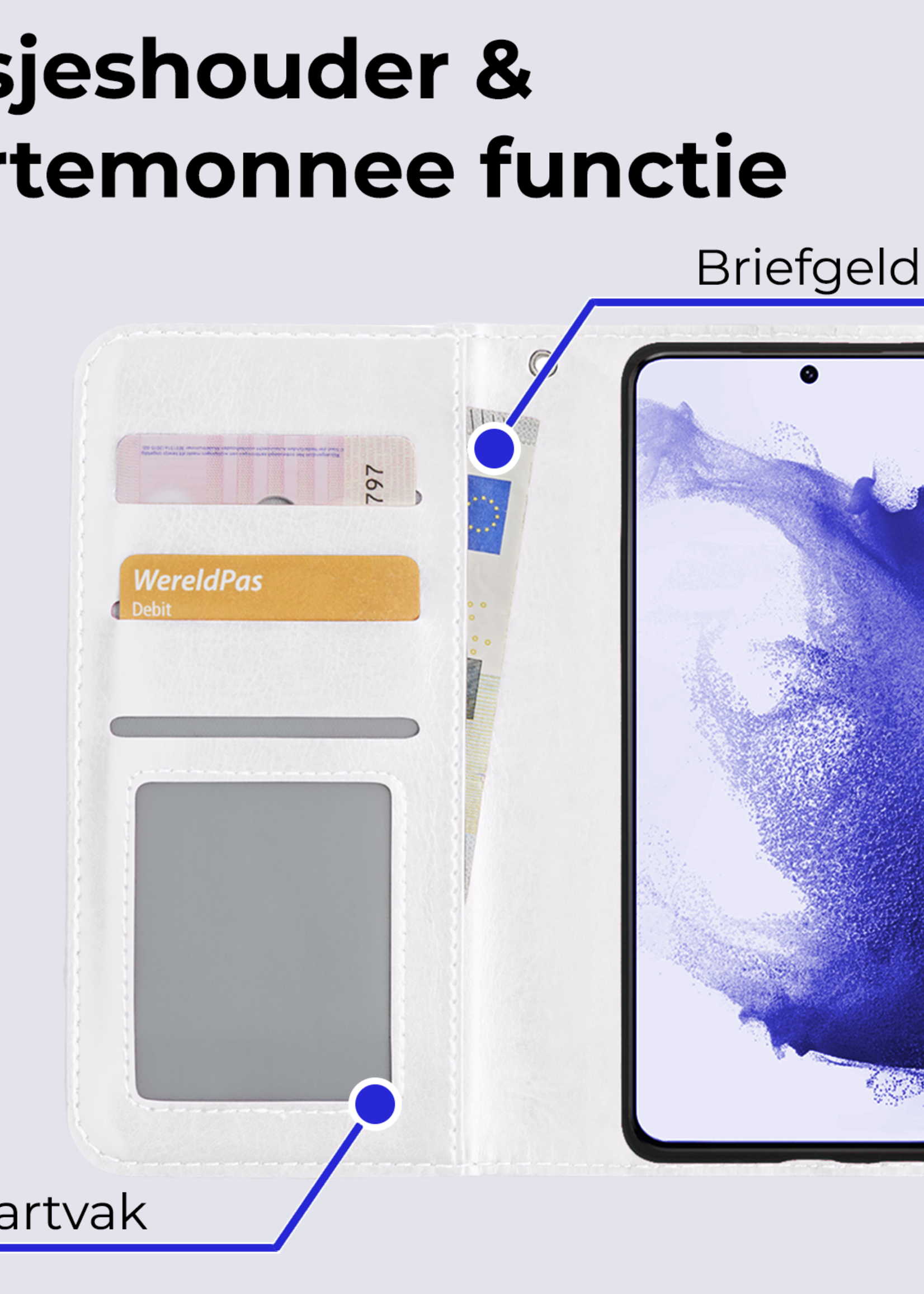 BTH Hoesje Geschikt voor <model> Hoesje Book Case Uitneembare 2-in-1 Hoes Met Screenprotector - Hoes Geschikt voor <model2> Hoes Wallet Case Pashouder Hoesje - <color>