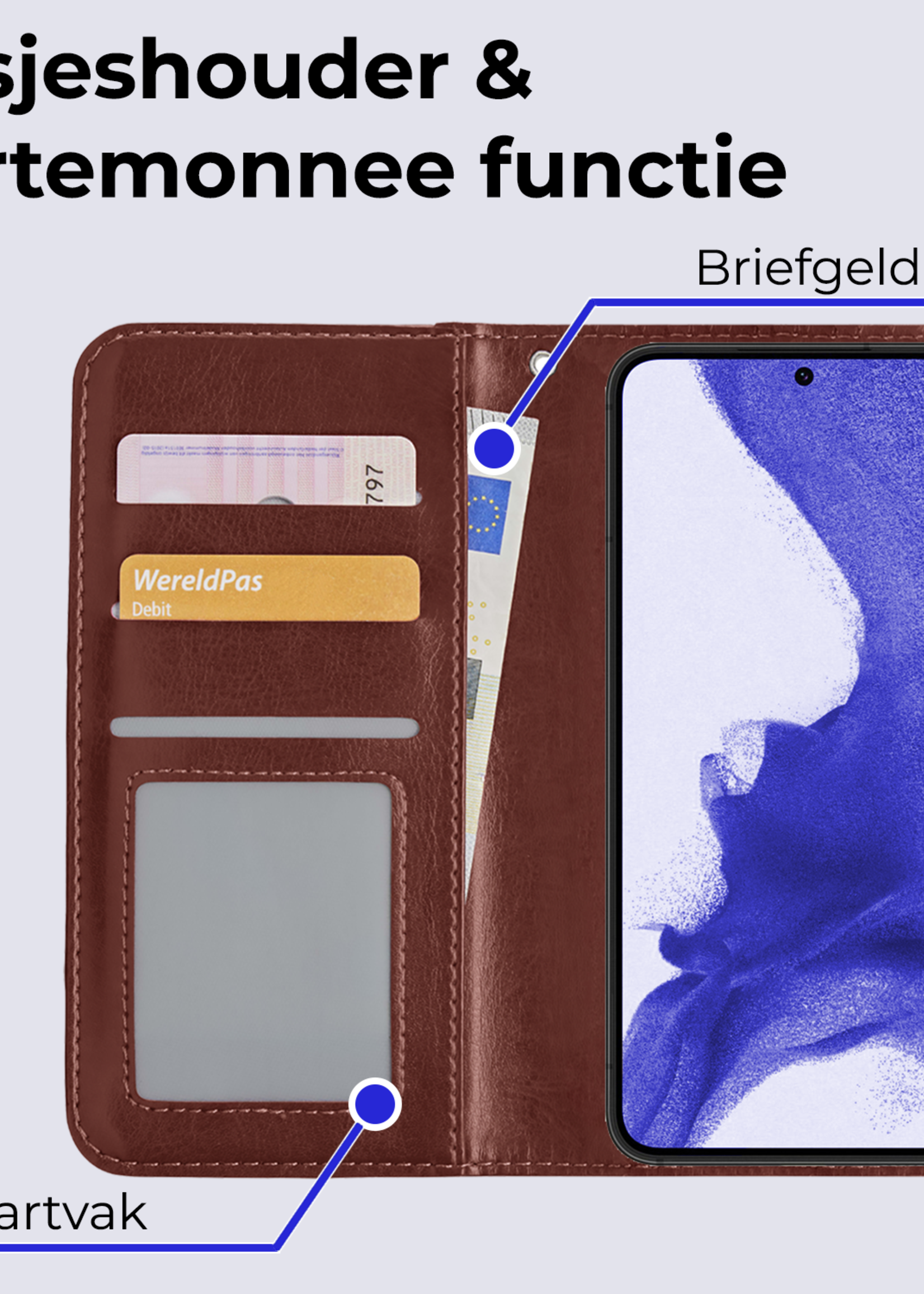 BTH Hoesje Geschikt voor <model> Hoesje Book Case Uitneembare 2-in-1 Hoes - Hoes Geschikt voor <model2> Hoes Wallet Case Pashouder Hoesje - <color>