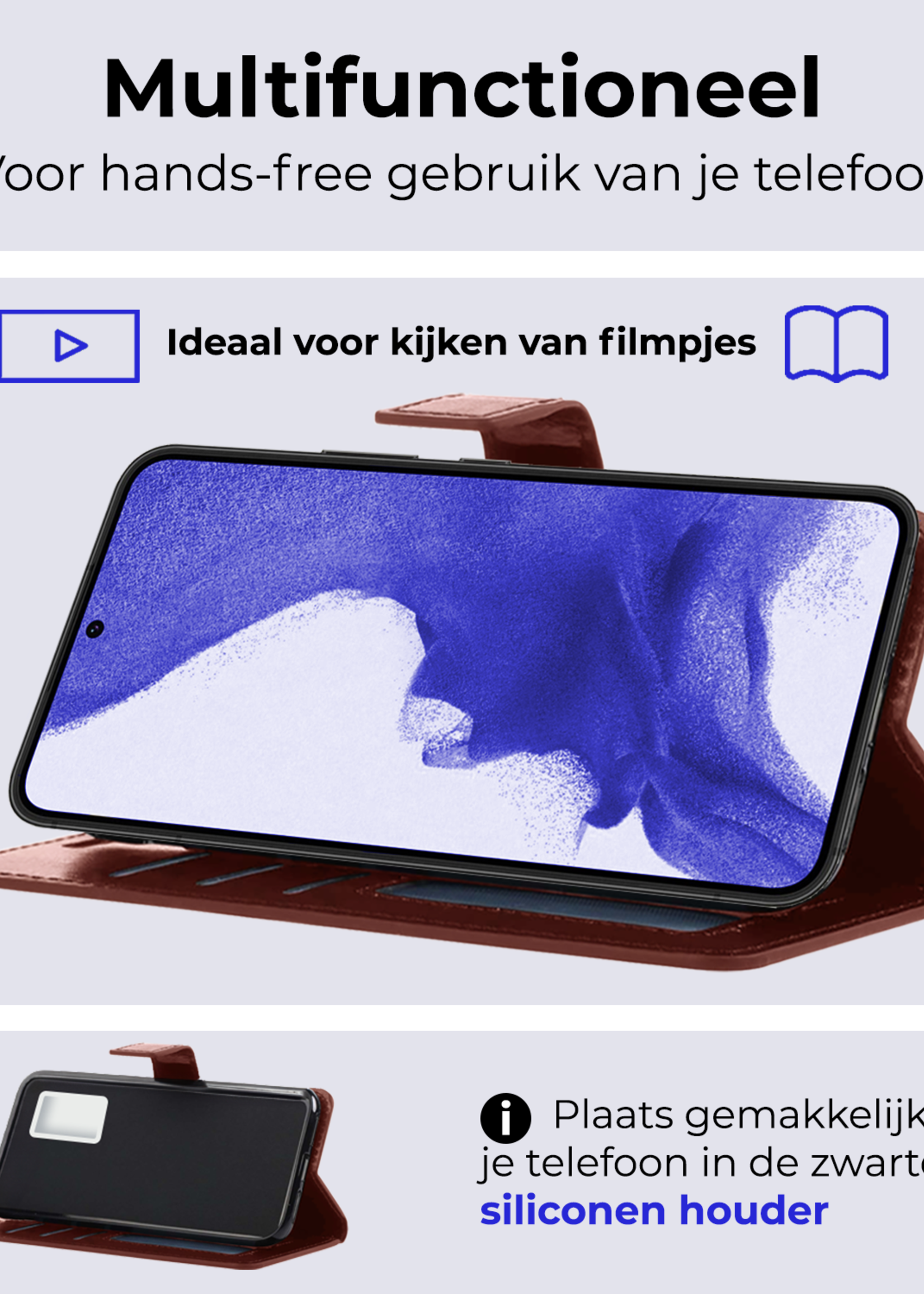 BTH Hoesje Geschikt voor <model> Hoesje Book Case Uitneembare 2-in-1 Hoes - Hoes Geschikt voor <model2> Hoes Wallet Case Pashouder Hoesje - <color>