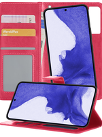 BTH BTH Samsung Galaxy S22 Plus Hoesje Bookcase Uitneembaar - Donkerroze
