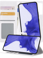 BTH BTH Samsung Galaxy S22 Plus Hoesje Bookcase Uitneembaar - Wit