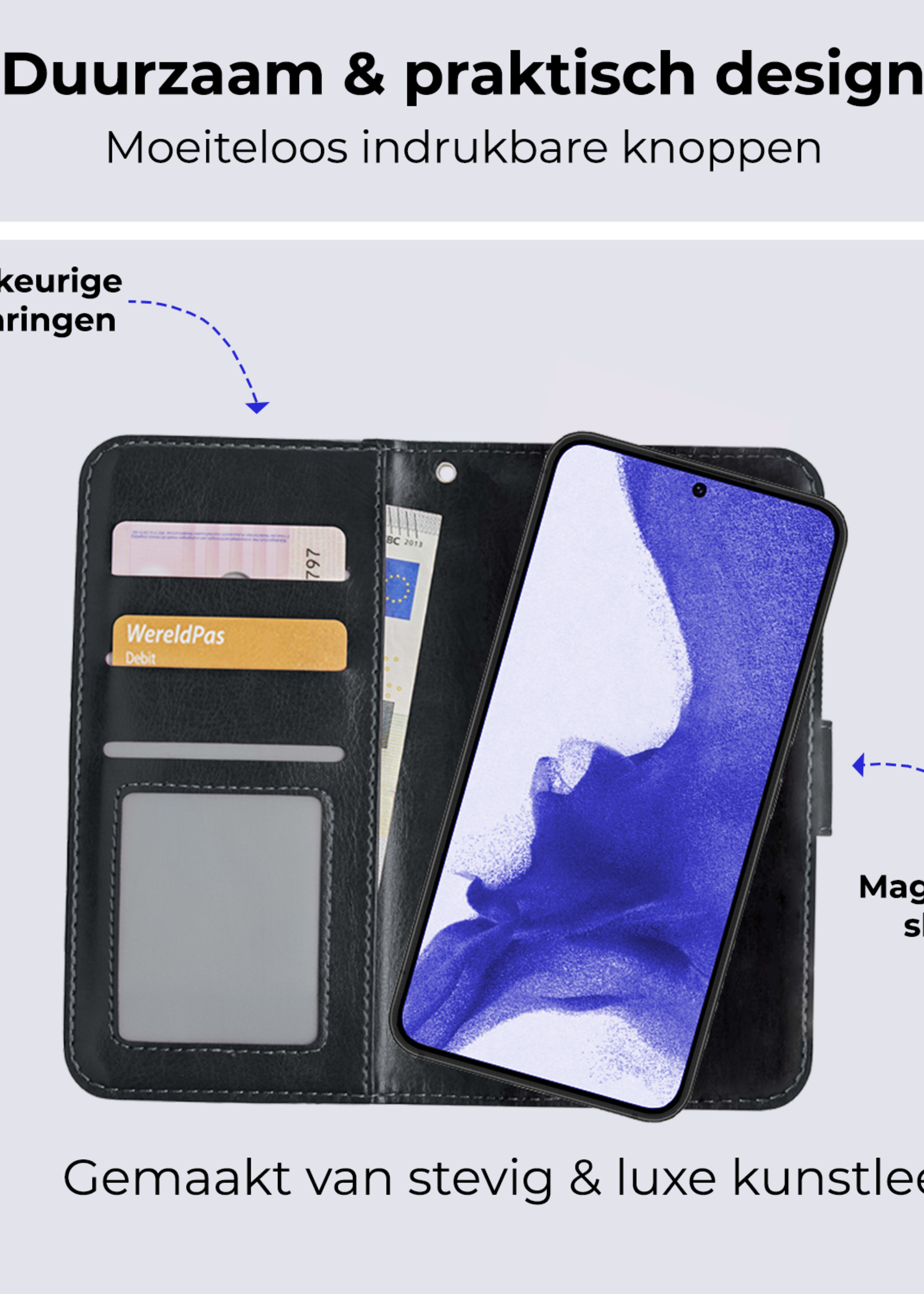 BTH Hoesje Geschikt voor <model> Hoesje Book Case Uitneembare 2-in-1 Hoes - Hoes Geschikt voor <model2> Hoes Wallet Case Pashouder Hoesje - <color>