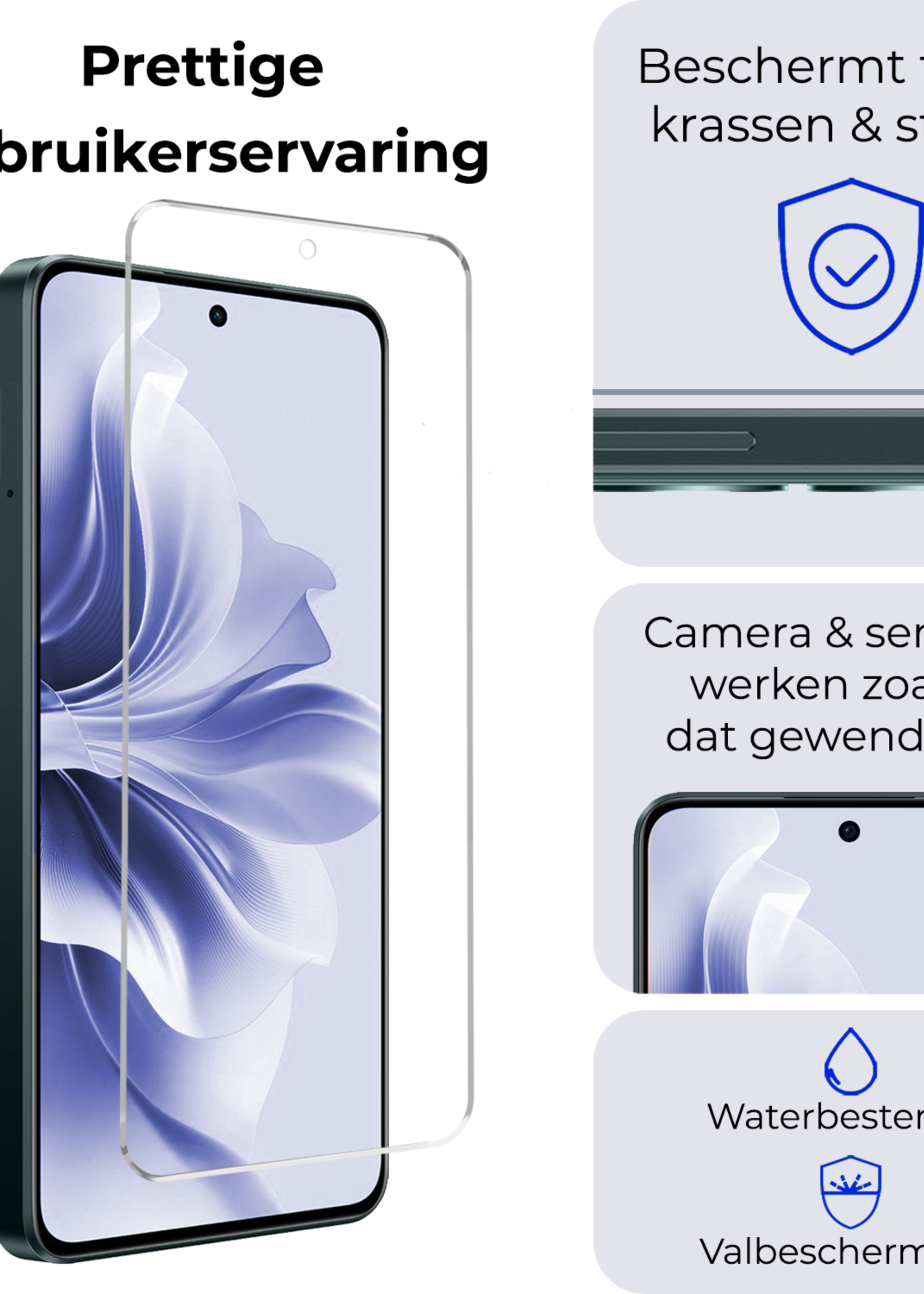 BTH Screenprotector Geschikt voor Oppo Reno11 F Screenprotector Glas Gehard Tempered Glass - Screenprotector Geschikt voor Oppo Reno11 F Screen Protector Screen Cover