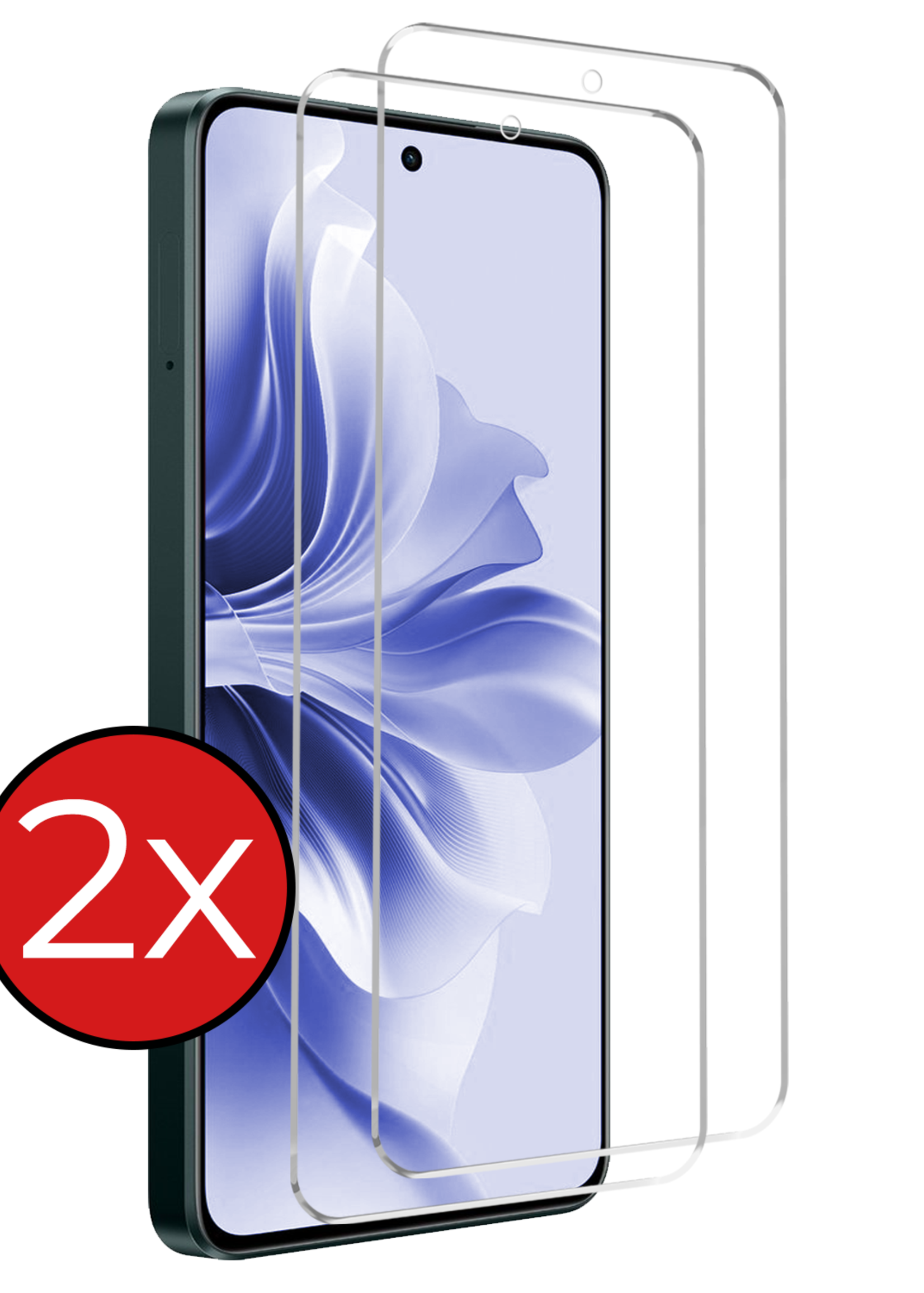 BTH Screenprotector Geschikt voor Oppo Reno11 F Screenprotector Glas Gehard Tempered Glass - Screenprotector Geschikt voor Oppo Reno11 F Screen Protector Screen Cover - 2 PACK