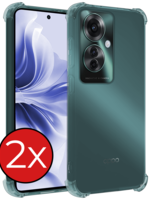 BTH BTH Oppo Reno11 F Hoesje Shockproof - Transparant - 2 PACK