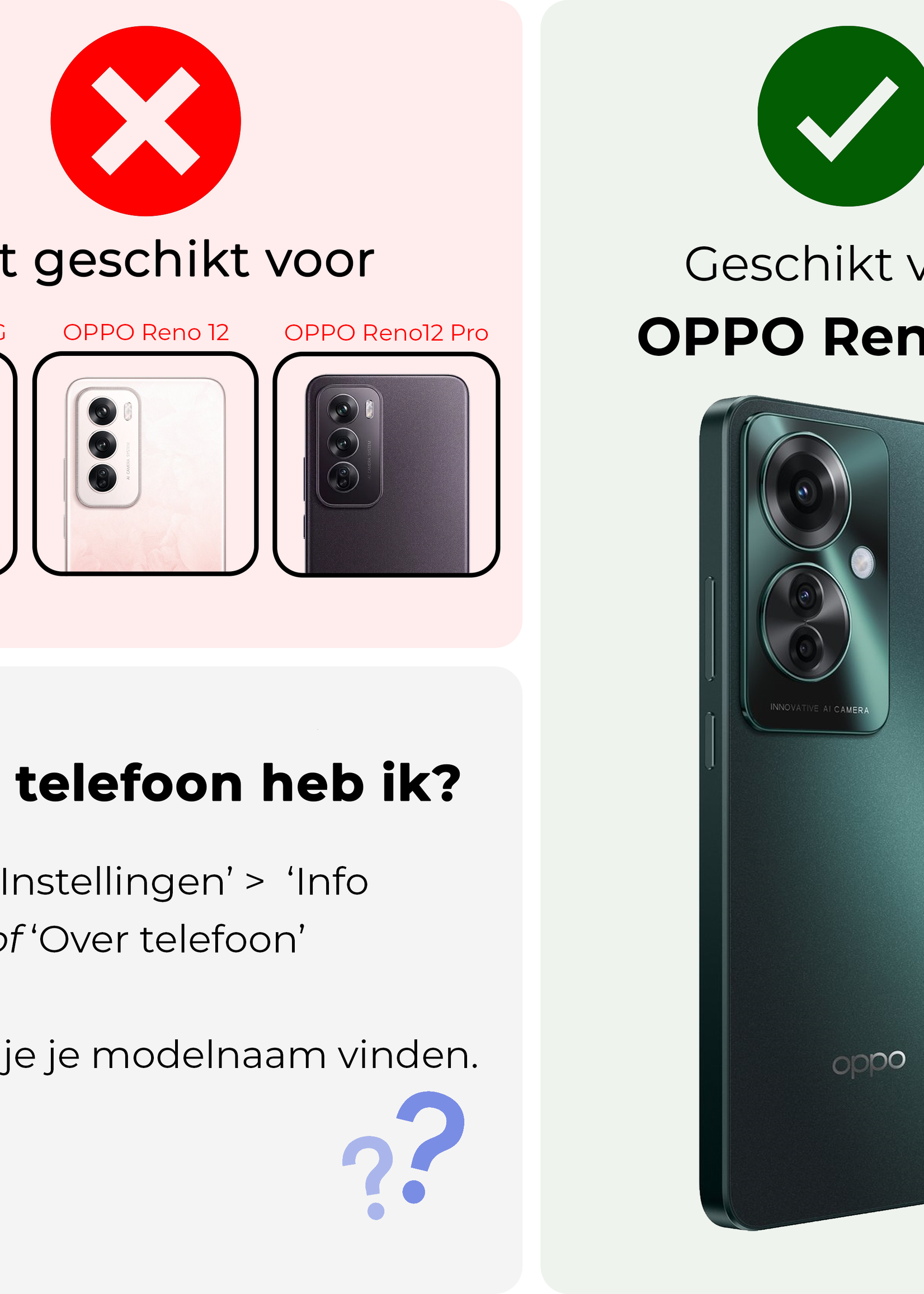 BTH Hoesje Geschikt voor Oppo Reno11 F Hoesje Siliconen Shock Proof Case Hoes - Hoes Geschikt voor Oppo Reno11 F Hoes Cover Case Shockproof - Transparant - 2 PACK