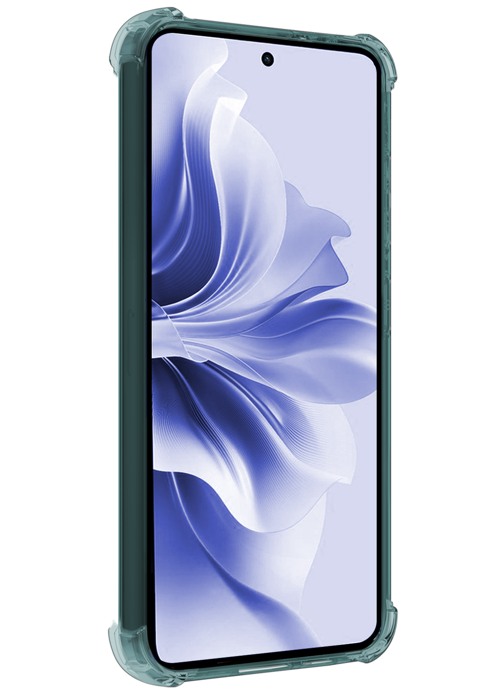 BTH Hoesje Geschikt voor Oppo Reno11 F Hoesje Siliconen Shock Proof Case Hoes Met 2x Screenprotector - Hoes Geschikt voor Oppo Reno11 F Hoes Cover Case Shockproof - Transparant
